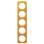 Berker 10152339 R.1 Afdekraam 5-voudig Acryl Oranje met Polarwitte sokkel