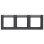 Berker 10236016 Q.1 Afdekraam 3-voudig met tekstveld, antraciet soft-finish Horizontaal