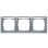 Berker 10239959 S.1 Afdekraam met tekstveld 3-voudig, Horizontaal aluminium mat