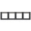 Berker 10246016 Q.1 Afdekraam 4-voudig met tekstveld, antraciet soft-finish Horizontaal