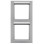 Berker 10526094 Q.3 Afdekraam 2-voudig met tekstveld, Alulook soft-finish Verticaal