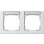 Gira 109229 Afdekraam Afdekraam E2 2-voudig Horizontaal met tekstkader Zuiver wit glanzend