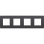 Niko 133-76400 Viervoudige afdekplaat met 71 mm centerafstand Intense anthracite