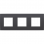 Niko 133-76700 Drievoudige afdekplaat met 71 mm centerafstand Intense anthracite