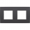 Niko 133-76800 Tweevoudige afdekplaat met 71 mm centerafstand Intense anthracite