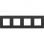 Niko 136-76400 Viervoudige afdekplaat met 71 mm centerafstand Intense Matt Black