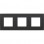 Niko 136-76700 Drievoudige afdekplaat met 71 mm centerafstand Intense Matt Black