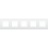 Niko 137-76005 Vijfvoudige afdekplaat met 71 mm centerafstand Intense Lunar white