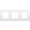Niko 137-76700 Drievoudige afdekplaat met 71 mm centerafstand Lunar white 