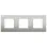 Niko 150-76700 Drievoudige afdekplaat Pure stainless steel on anthracite