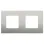 Niko 150-76800 Tweevoudige afdekplaat Pure stainless steel on anthracite