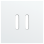 Niko 154-56102 Enkelvoudige afdekplaat voor tweevoudige schakelfuncties Rocker White steel