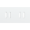 Niko 154-56802 Tweevoudig afdekplaat, horizontaal 71 mm centerafstand, voor tweevoudige schakelfuncties Rocker White steel