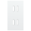 Niko 154-56852 Tweevoudig afdekplaat, verticaal 71 mm centerafstand, voor tweevoudige schakelfuncties Rocker white steel