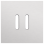 Niko 155-56102 Enkelvoudige afdekplaat voor tweevoudige schakelfuncties Rocker Alu grey