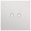 Niko 155-57102 Enkelvoudige afdekplaat voor tweevoudige schakelfuncties Toggle Alu grey brushed