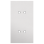 Niko 155-57852 Tweevoudig afdekplaat, verticaal 71 mm centerafstand, voor tweevoudige schakelfuncties Toggle alu grey brushed