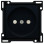 Niko 161-66501 Afwerkingsset voor stopcontact zonder aarding met beschermingsafsluiters Black coated