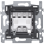 Niko 171-01215 Rocker Toggle Sokkel voor een Tweepolige schakelaar 10 AX/250 Vac Insteekklemmen, schroefbevestiging