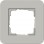Gira 0211412 Afdekraam E3 1-voudig Grijs Soft-Touch met draagframe zuiver wit glanzend