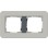 Gira 0212422 Afdekraam E3 2-voudig Grijs Soft-Touch met draagframe antraciet