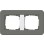 Gira 0212413 Afdekraam E3 2-voudig Donkergrijs Soft-Touch met draagframe zuiver wit glanzend