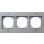Gira 021365 TX_44 Afdekraam 3-voudig breukvast met afdichtflens enkelvoudig kleur Aluminium