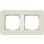 Gira 0212417 Afdekraam E3 2-voudig Zand Soft-Touch met draagframe zuiver wit glanzend