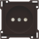 Niko 124-66501 Afwerkingsset voor stopcontact zonder aarding met beschermingsafsluiters Dark brown coated