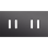 Niko 224-56802 Tweevoudig afdekplaat, horizontaal 71 mm centerafstand, voor tweevoudige schakelfuncties Rocker alu black brushed