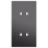 Niko 224-57852 Tweevoudig afdekplaat, verticaal 71 mm centerafstand, voor tweevoudige schakelfuncties Toggle alu black brushed