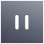 Niko 226-56102 Enkelvoudige afdekplaat voor tweevoudige schakelfuncties Rocker alu blue grey brushed