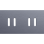Niko 226-56802 Tweevoudig afdekplaat, horizontaal 71 mm centerafstand, voor tweevoudige schakelfuncties Rocker alu blue grey brushed