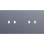 Niko 226-57802 Tweevoudig afdekplaat, horizontaal 71 mm centerafstand, voor tweevoudige schakelfuncties Toggle alu blue grey brushed