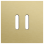 Niko 227-56102 Enkelvoudige afdekplaat voor tweevoudige schakelfuncties Rocker alu gold brushed