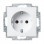 Busch Jaeger 20 EUCR-914 Busch-balance SI Wandcontactdoos met randaarde Wit