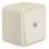 Berker 30763522 W.1 Wisselschakelaar met verlichting (blauw) behuizing Polarwit IP55