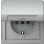 Gira 445465 TX_44 Wandcontactdoos met randaarde 16A 250V met klapdeksel kleur Aluminium