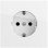 Gira 446670 F100 Wandcontactdoos met randaarde 16A 250V Zuiver wit glanzend