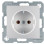 Berker 47431404 S.1/B.3/B.7 Wandcontactdoos met randaarde steekklemmen aluminium mat gelakt