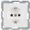 Berker 47436089 Q.1/Q.3/Q.7 Wandcontactdoos met randaarde polarwit soft finish
