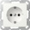 Gira 475503 Systeem 55 Wandcontactdoos met randaarde 16A 250V met verhoogde aanraakbeveiliging (Safety Plus) Zuiver wit glanzend