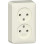 Gira 479112 Opbouw Dubbele wandcontactdoos zonder randaarde 2-polig 16 A 250 V met interne montageplaat Crème wit