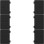 Gira 5019005 Wippenset 3-voudig voor tastsensor 4.55 Plus Zwart mat