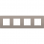 Niko 134-76400 Viervoudige afdekplaat met 71 mm centerafstand Intense bronze
