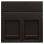 Niko 124-65200 Centraalplaat data 2x RJ, Dark brown