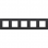 Niko 136-76005 Vijfvoudige afdekplaat met 71 mm centerafstand Intense Matt Black