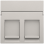 Niko 102-65200 Centraalplaat data 2x RJ, Light grey