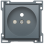Niko 220-66601 Afwerkingsset voor stopcontact met penaarde en beschermingsafsluiters Blue grey coated