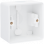 Niko 701-83101 Spuitwaterdichte opbouwdoos met twee enkelvoudige soepele ingangen voor het inbouwen van één functie, White